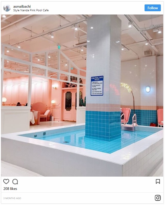 The Most Instagrammable Places In Seoul Style Nanda Pink Pool Cafe; what to do in seoul south korea