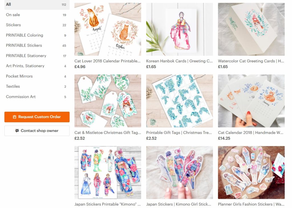Artist in Korea: Illustrations Etsy