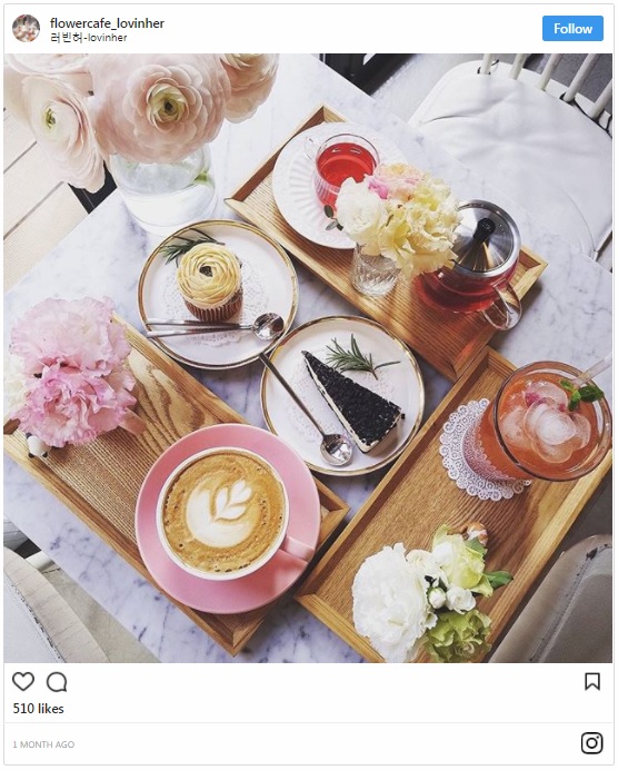 The Most Instagrammable Places In Seoul Flower Cafe; best places to visit in seoul