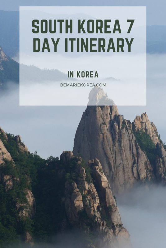 Korea itinerary 7 days