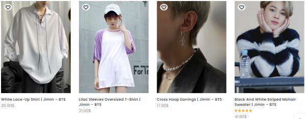 Jimin BTS Ropa
