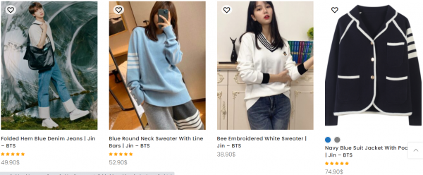 Jin BTS Ropa