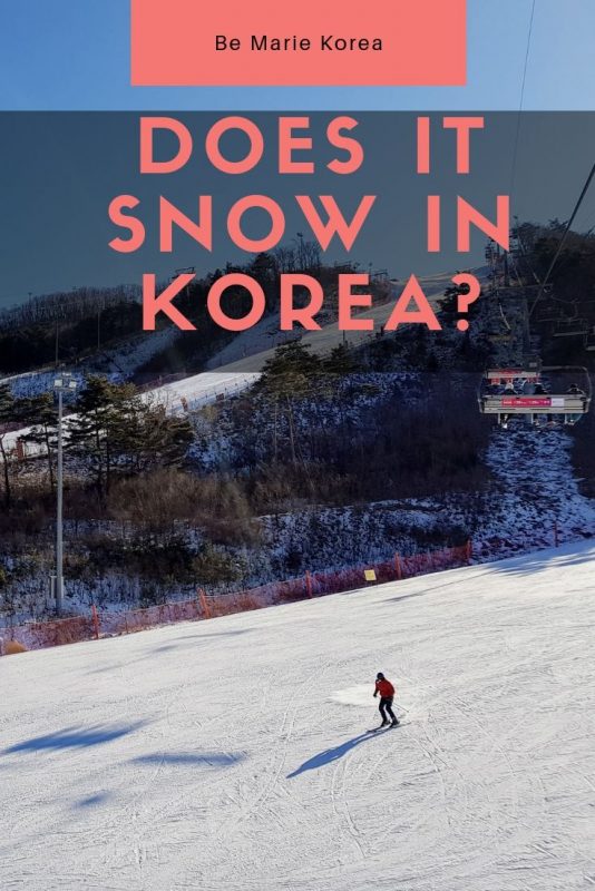snow month in korea