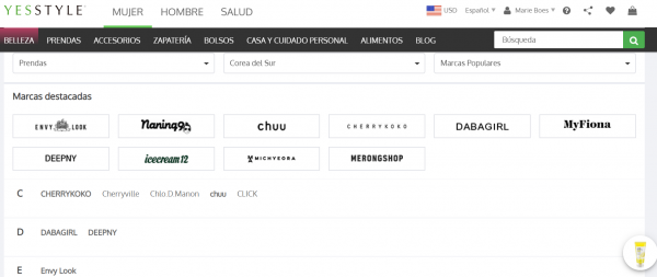 tiendas coreanas