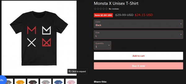 monsta x tshirt