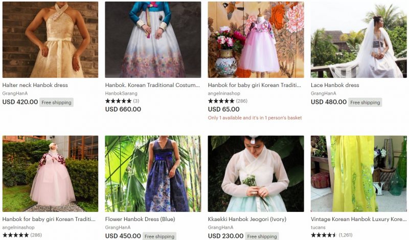 Modern Hanbok Wedding Dress