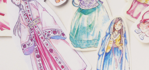 Artist in Korea: Korean hanbok stickers Illustrations